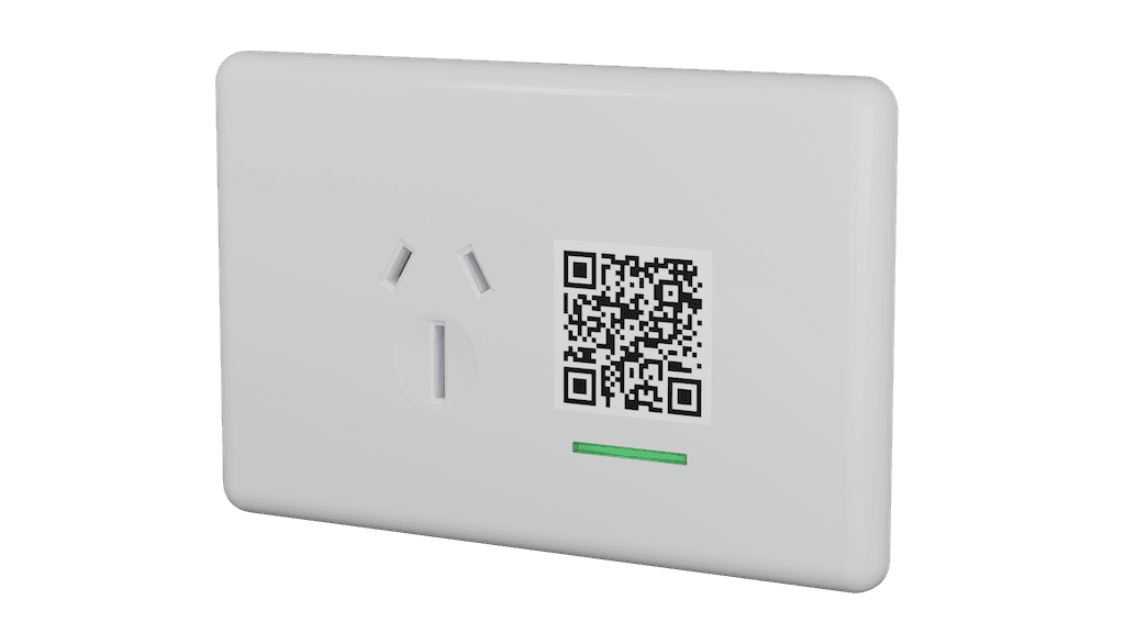 AmpWise Smart EV Charging Outlet - Simple wall outlet with QR code